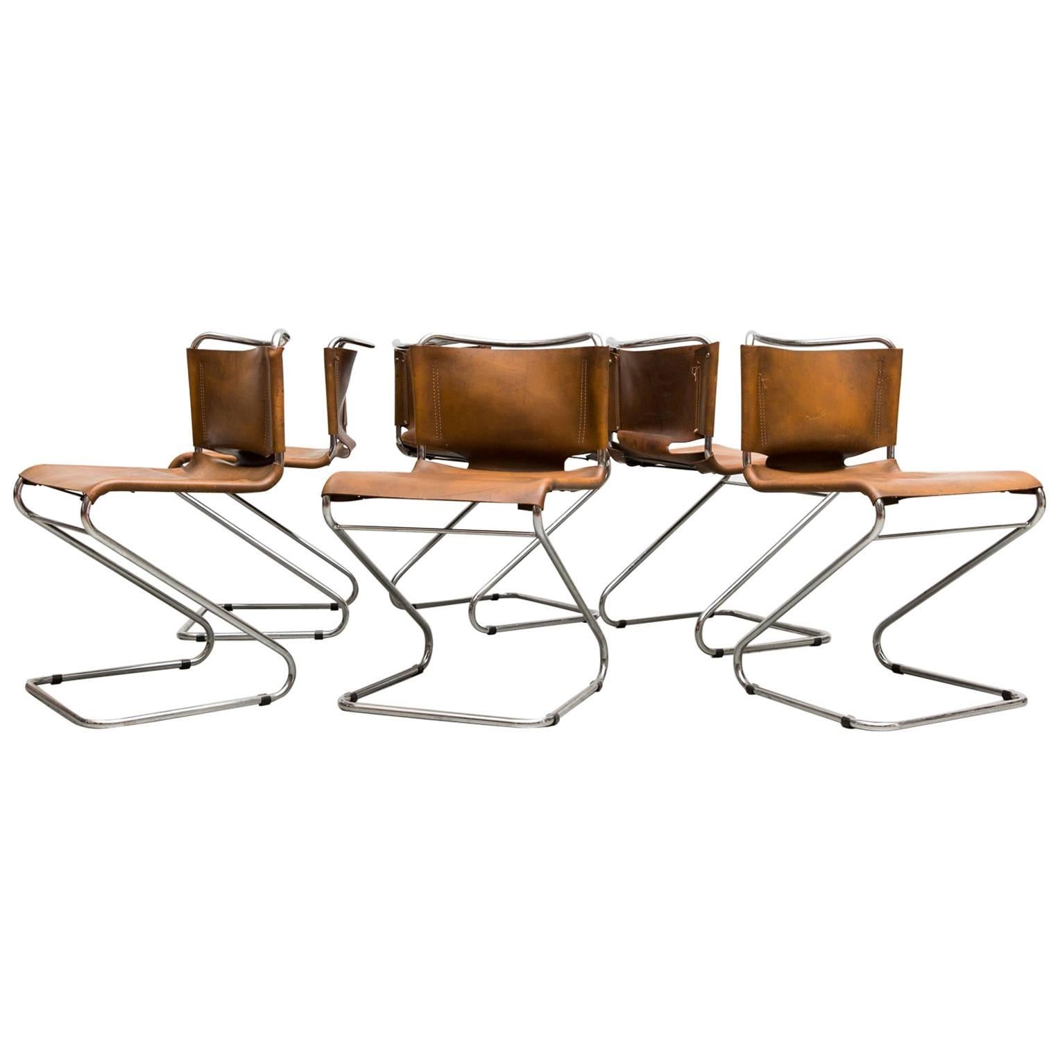 Set of Six Biscia Chairs by Pascal Mourgue for Steiner Meubles