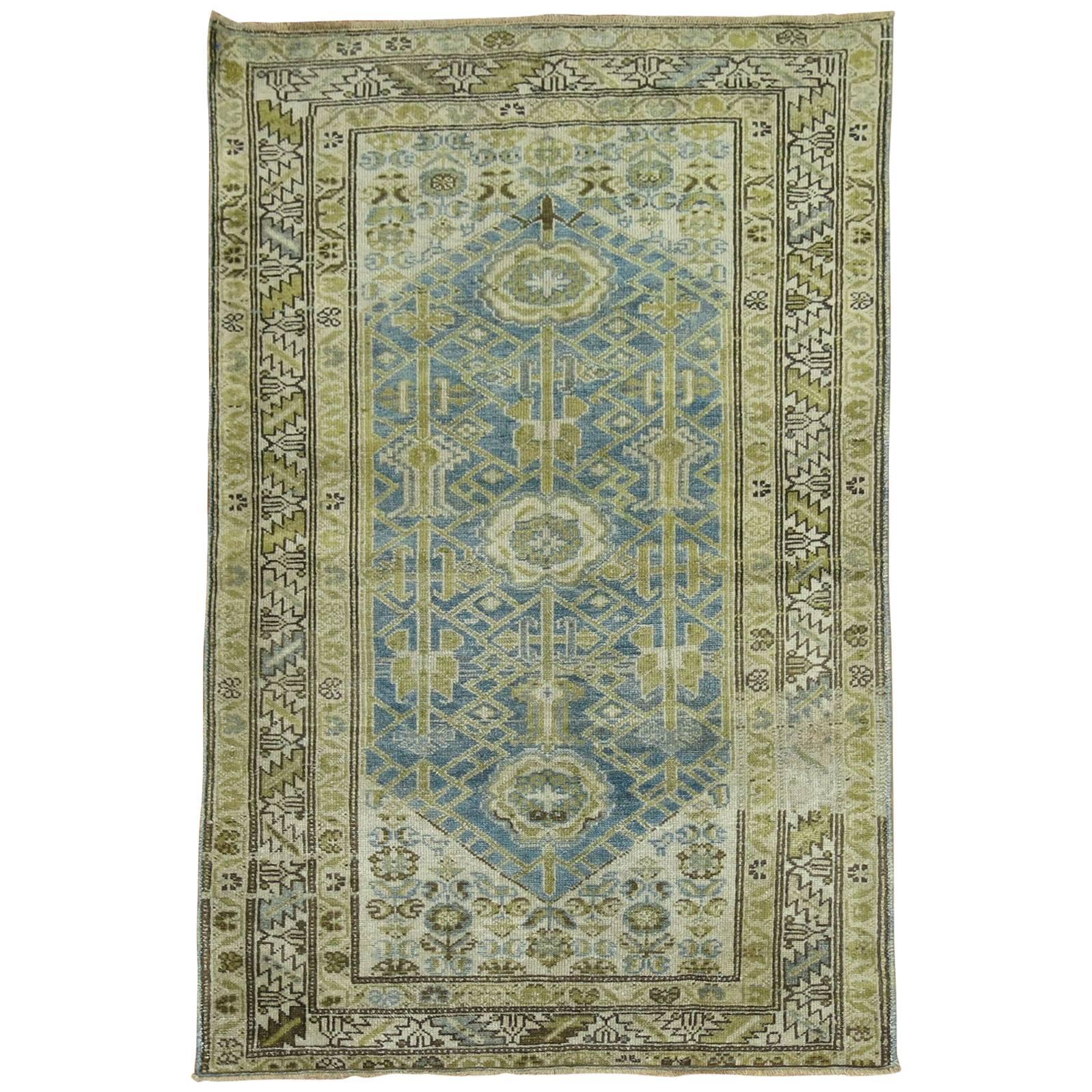 Blue Antique Persian Malayer Rug