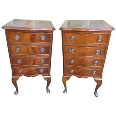 Pair of Antique Mahogany Chest Draws Bedside Chests
