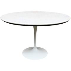 Eero Saarinen Tulip Base Dining Table with Carrara Marble Top