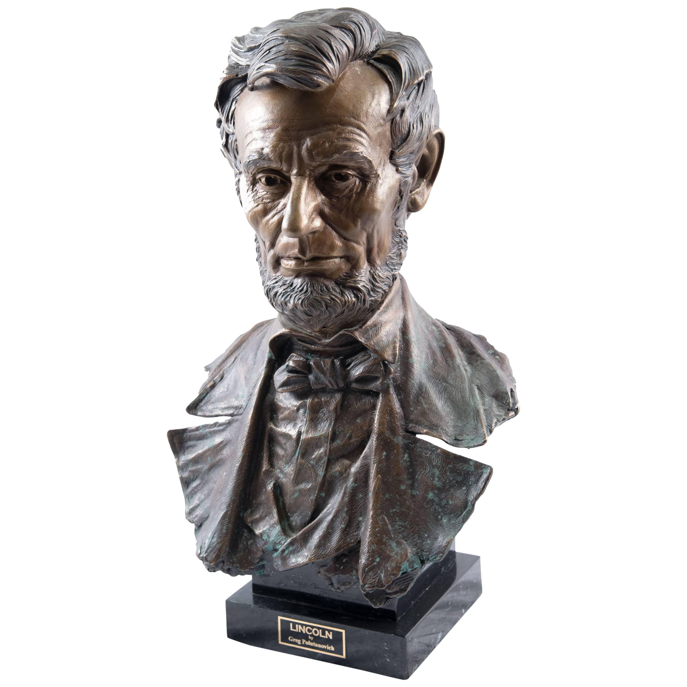 Bronze Bust of Lincoln by Greg Polutanovich