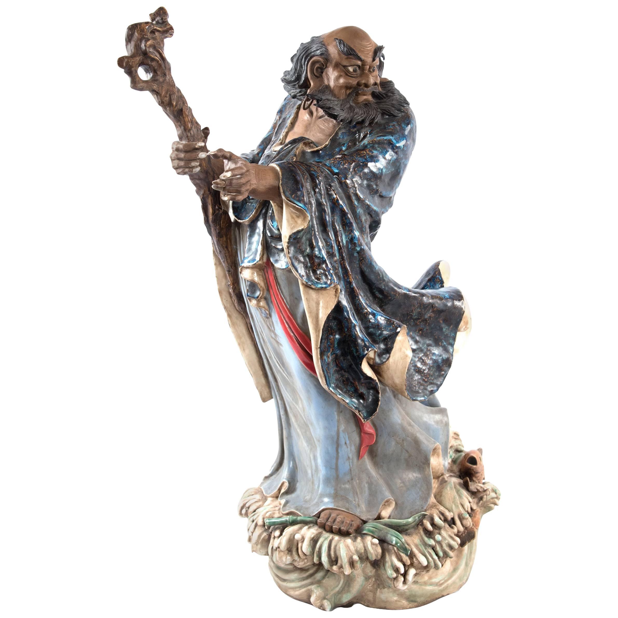 19th Century Sculpture of Chinese Deity or Immortal