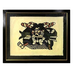 Yoshitoshi Mori Signed Large Limited Edition Japanese Stencil Print, 1985