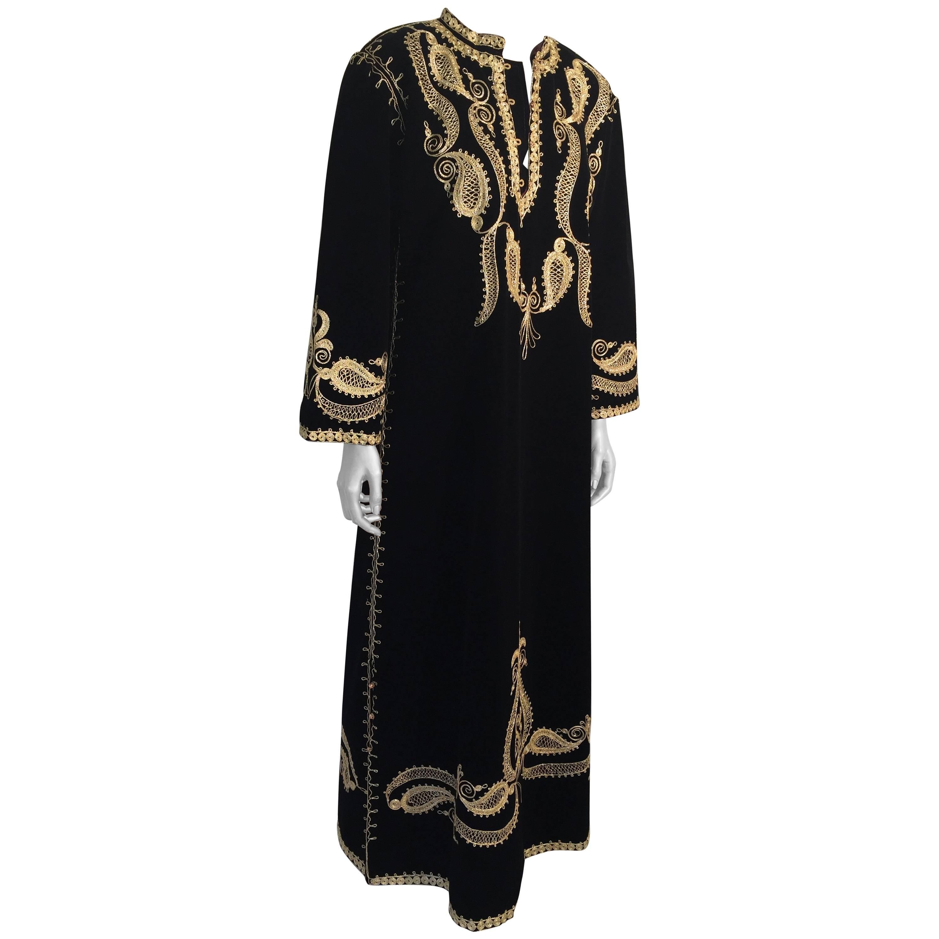 black and gold caftan