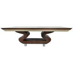 Lacquered Goatskin Dining Table in the Manner of Aldo Tura