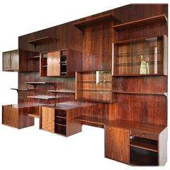 Brazilian Rosewood Wall-Unit by Poul Cadovius, Denmark, 1970s 3