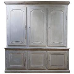 Late Louis XV White-Painted Bookcase or Cupboard