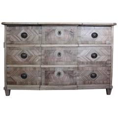 German Neoclassical Walnut Commode