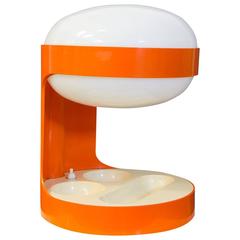 1967, Joe Colombo for Kartell, Rare Orange KD29 Table Lamp 9