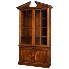 Chippendale Period Mahogany Low Waisted Bookcase