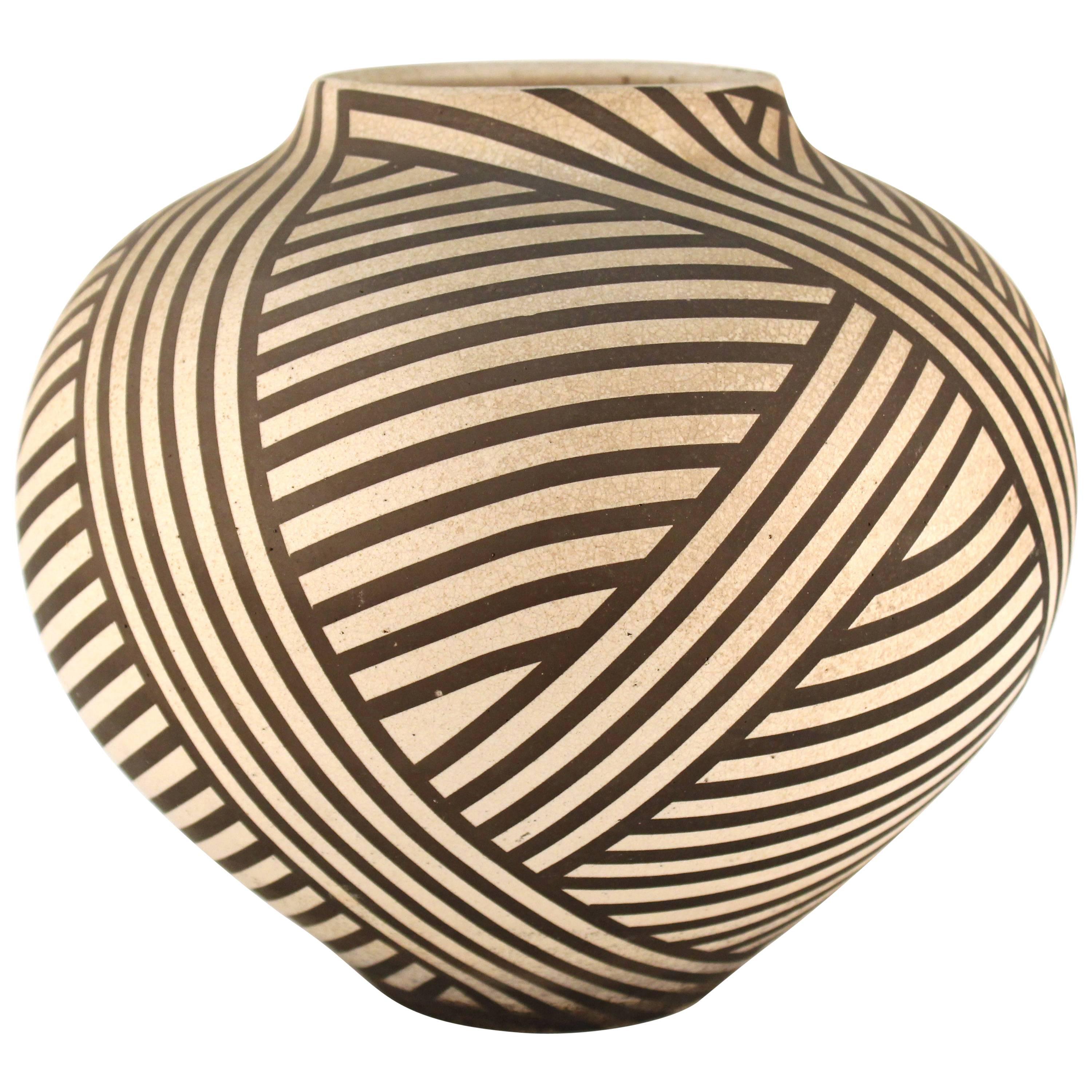 Nicholas Bernard Striped Ceramic Vessel