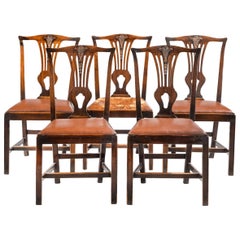 Set of Five George III Mahogany Dining Chairs