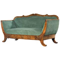 Regency Period Walnut Sofa on Swept Sabre Supports 1