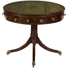 Early 19th Century Regency Period Mahogany and Ebony Drum Table 5