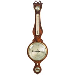 Antique 19th Century Mahogany Wheel Barometer by Harris of Holborn.