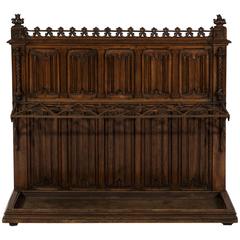 19th Century Victorian Period Gothic Oak Stick Stand in the Manner Pugin