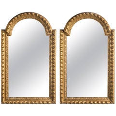 Pair of Mid-19th Century Giltwood and Gesso Mirrors