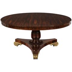 George iv Regency Rosewood Brass Mounted Centre Dining Table 4