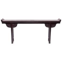 Early 19th Century Chinese Eight Dragon Four Seasons Flanked Table 6