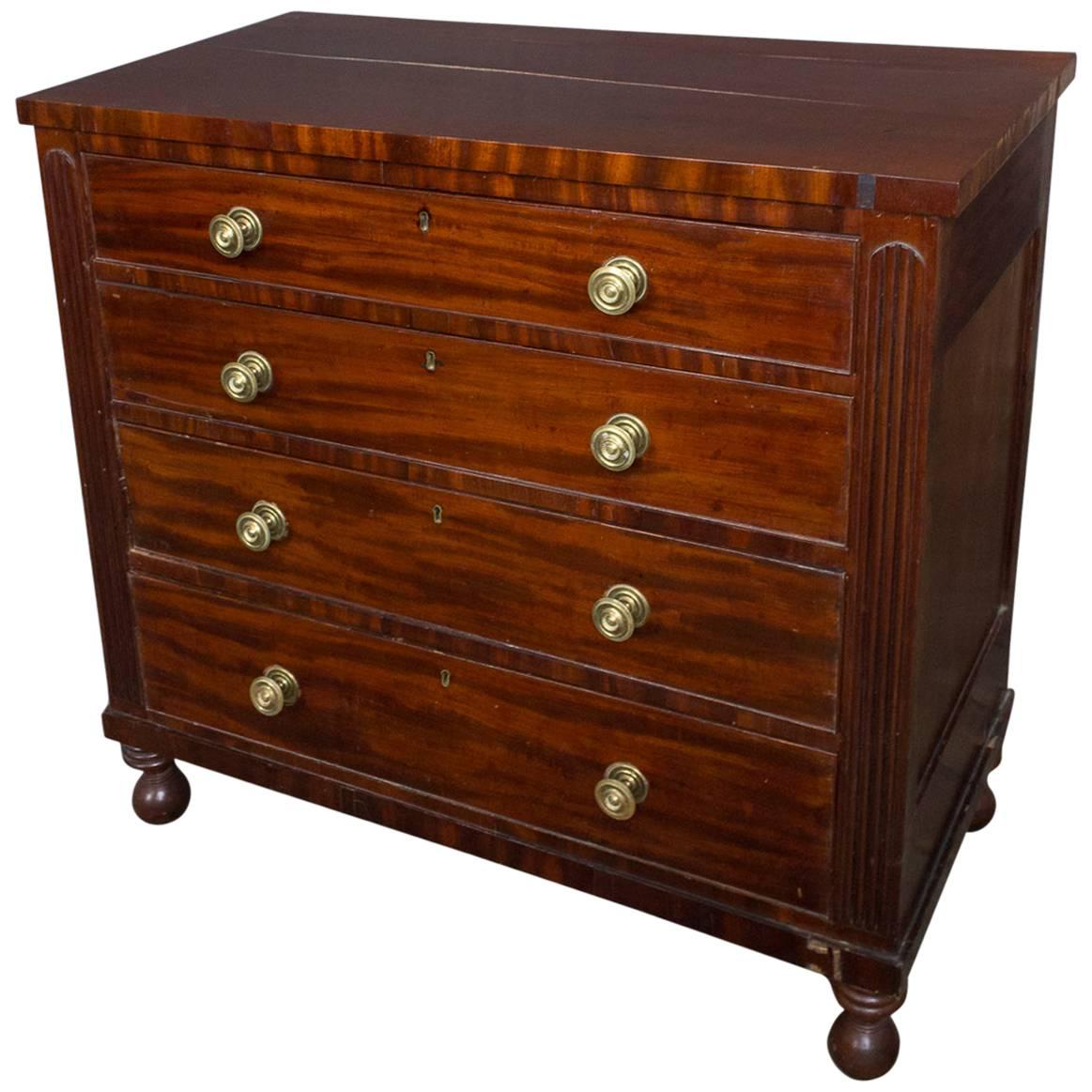 English Mahogany Chest of Drawers For Sale