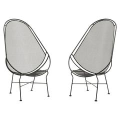 Pair of Indoor or Outdoor Chairs by John Salterini. Rare Version. Fully Restored