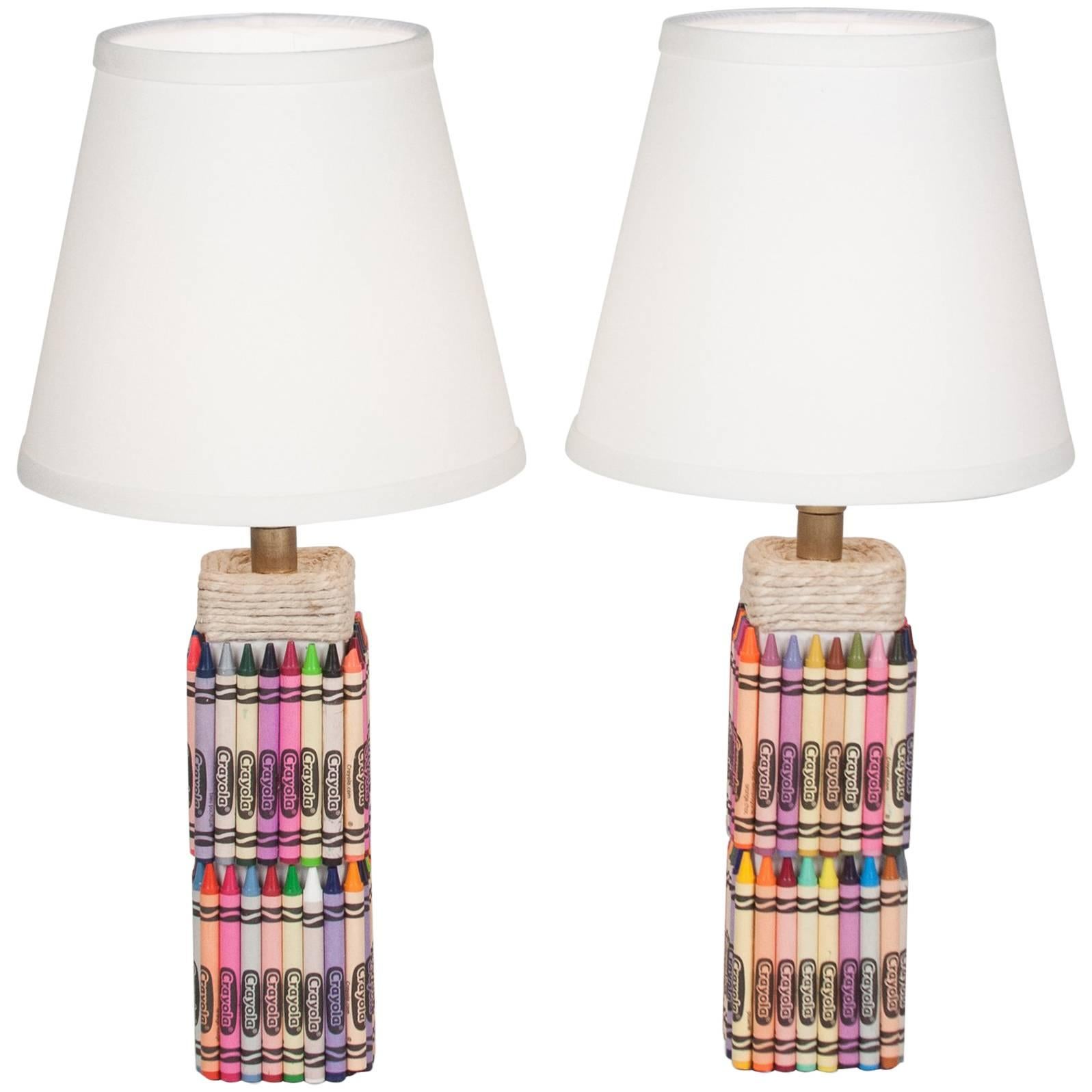 Pair of "Crayola" Table Lamps For Sale
