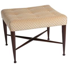 Square Mahogany Bench by Edward Wormley for Dunbar, American, 1950s 4