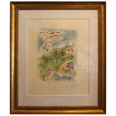 Mid-Century Modern Marc Chagall Proof "Amour Et Un Dieu Enfants", 1967 10