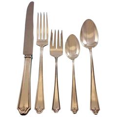 Rosalind New by International Sterling Silver Flatware Set Dinner Service 64 Pcs