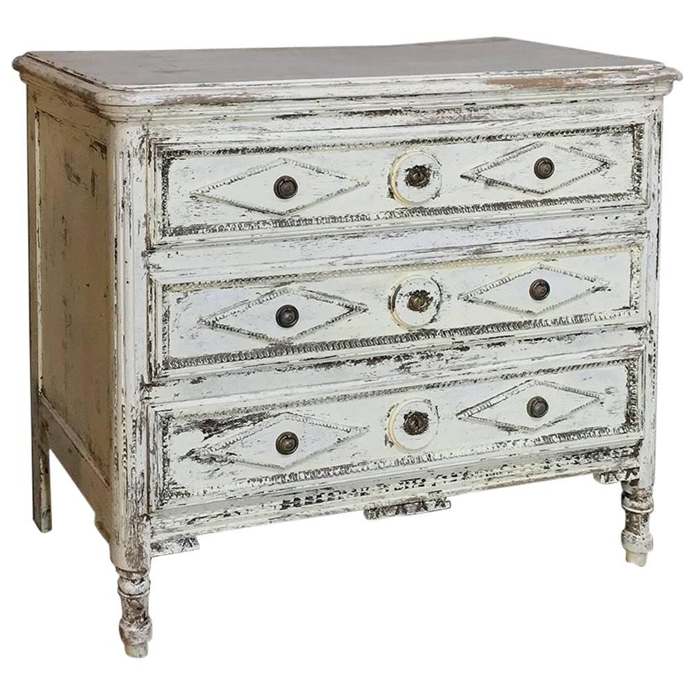 Early 19th Century Country French Directoire Painted Neoclassical Commode
