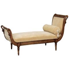 Antique 19th Century French Directoire Style Chaise Longue