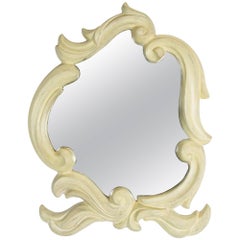 French Molded Plaster Mirror, 1940s