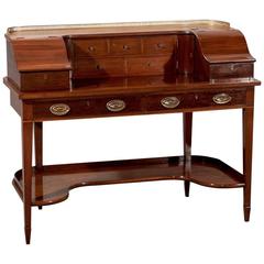 Antique Writing Desk Bureau Victorian Mahogany Quality Bon Heur Du Jour
