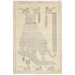 Signature Orley Shabahang Carpet in Handspun Undyed Wools and Vegetable Dyes