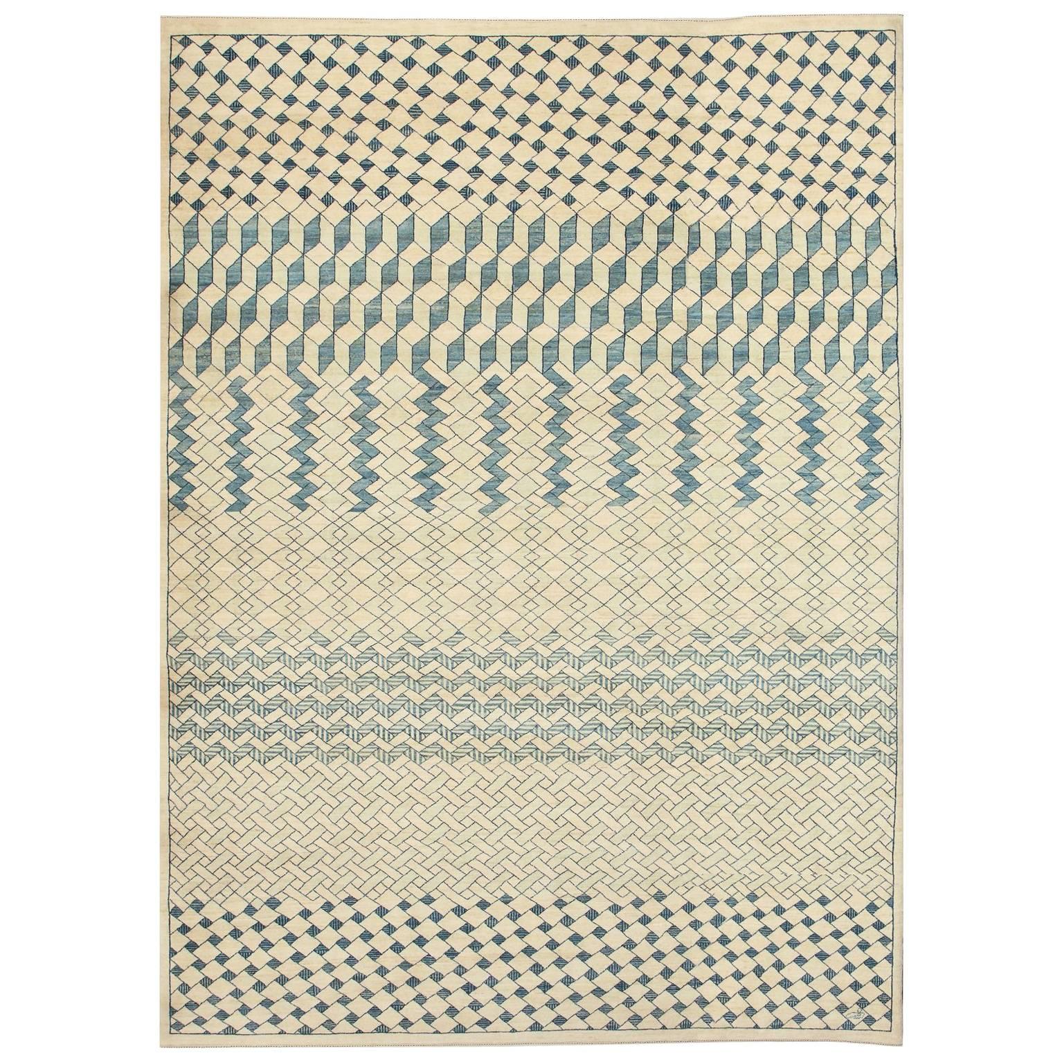 Orley Shabahang Signature "Lattice" Carpet in Handspun Wool and Vegetable Dyes