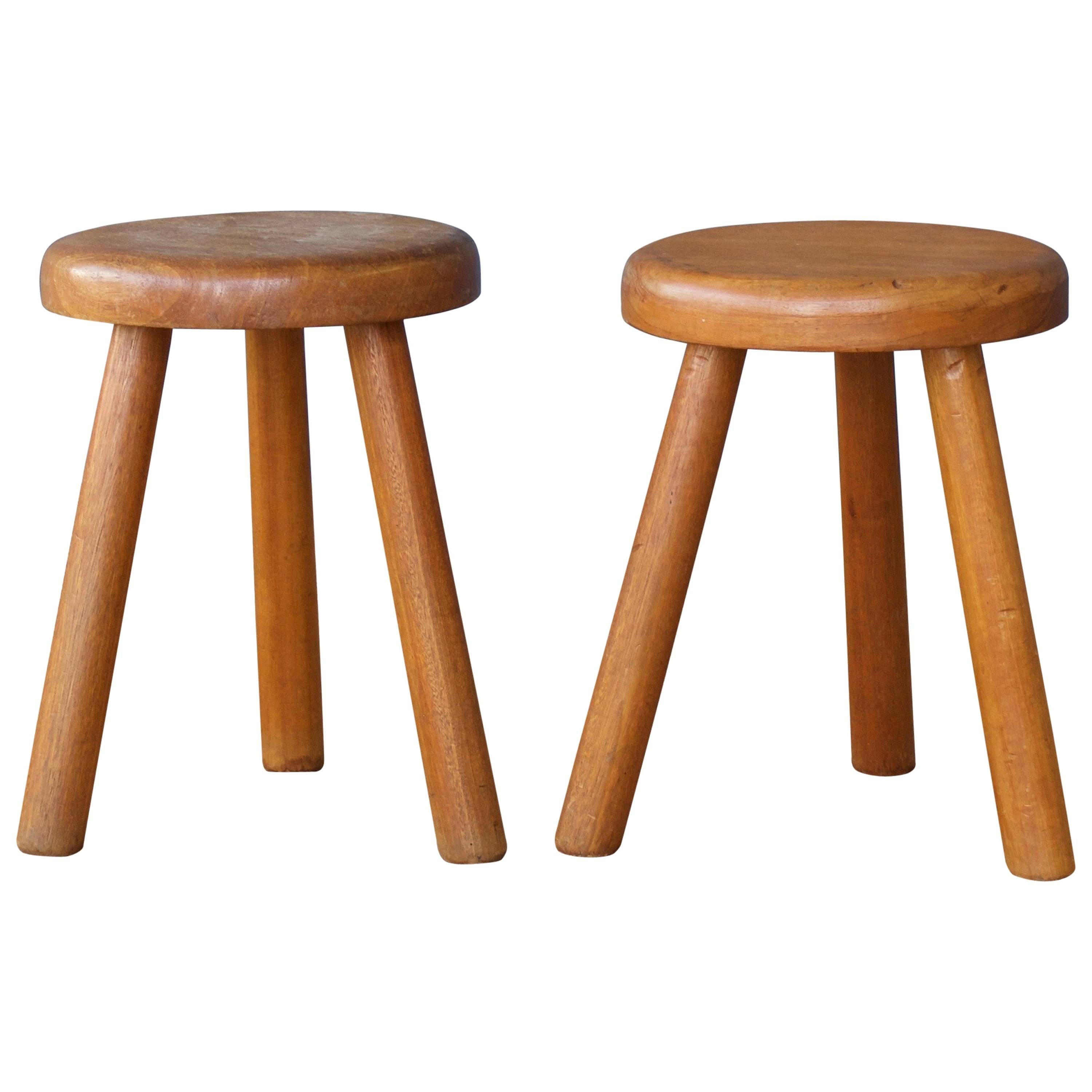 Pair of French 1960s Milking Stools