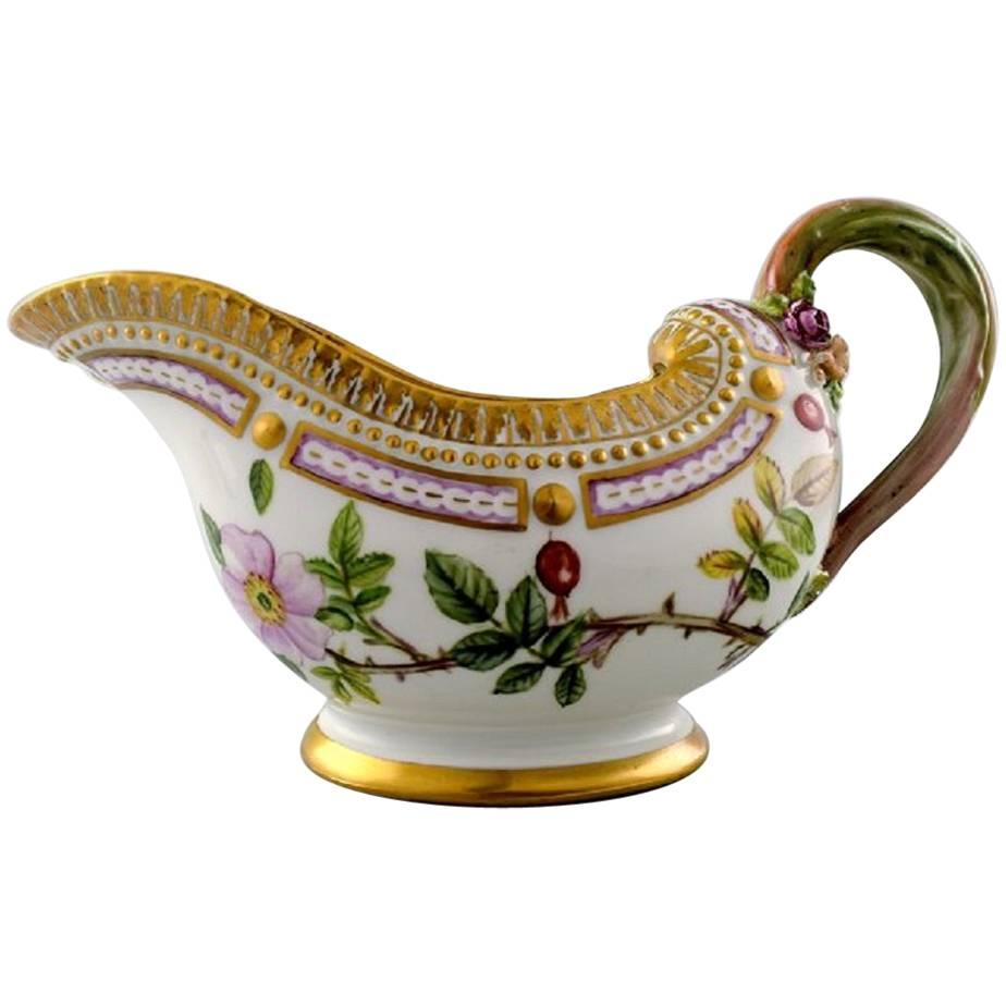 Rare Royal Copenhagen Flora Danica Antique Gravy Boat