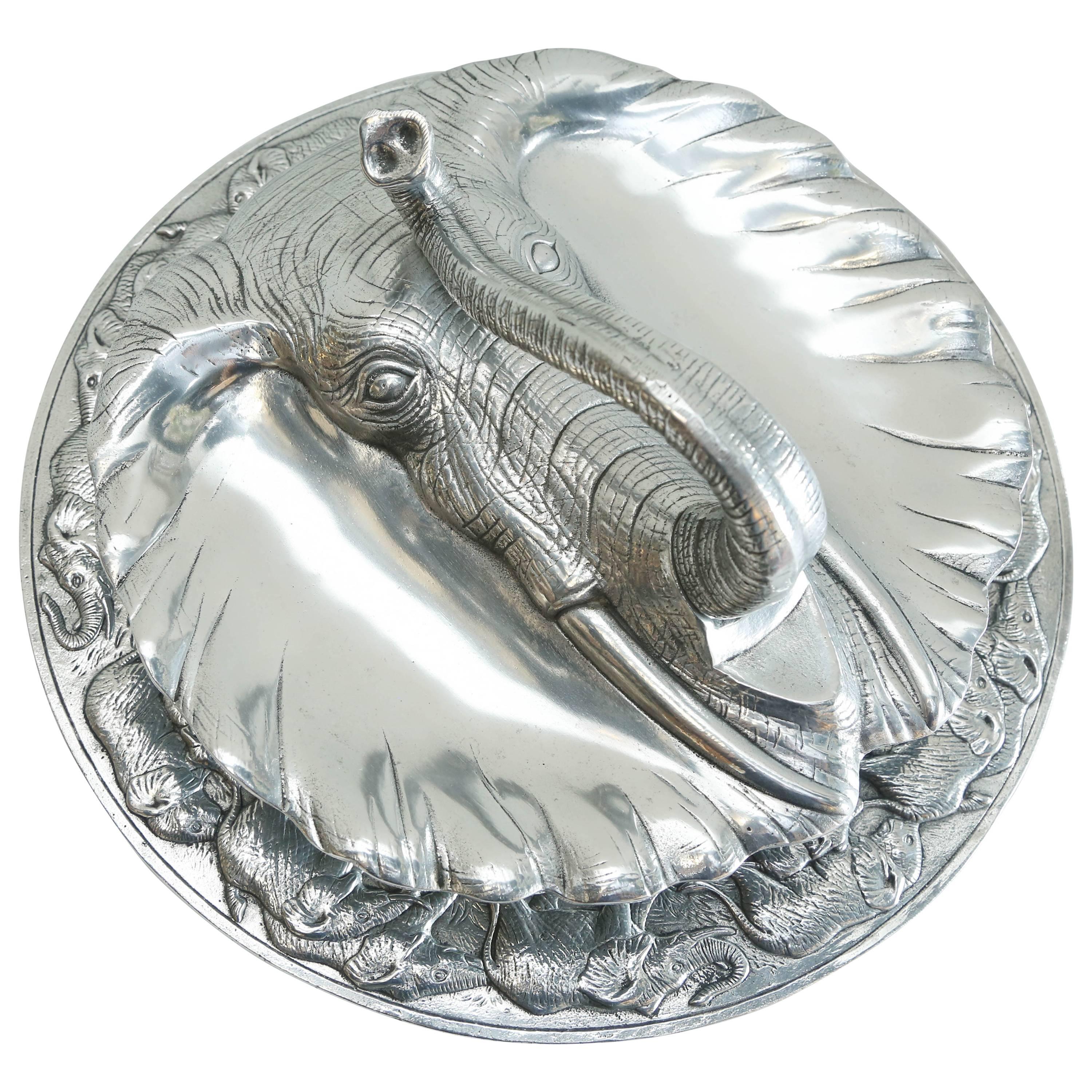 Arthur Court Elephant Casserole and Platter
