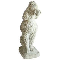Vintage Cast Stone Poodle