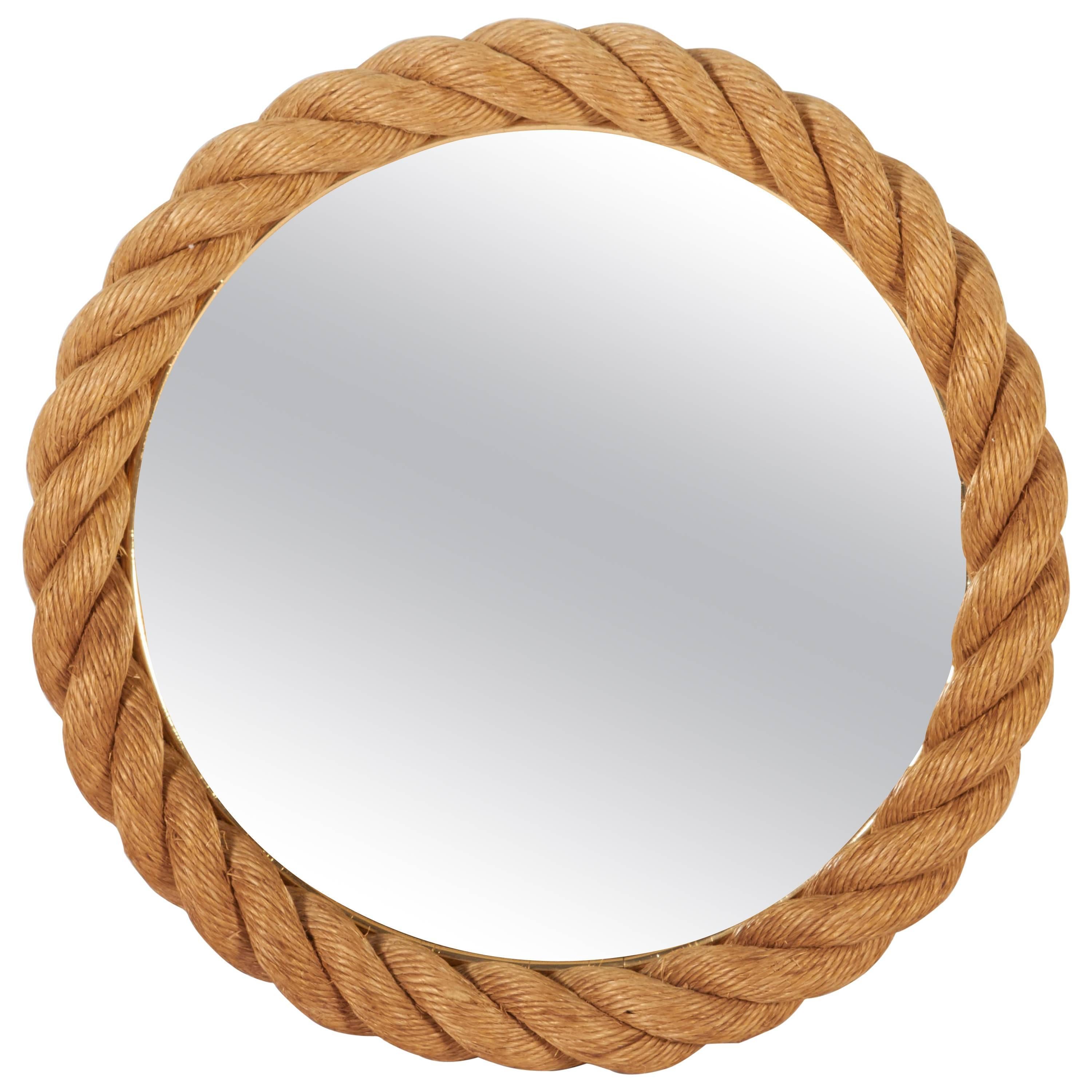 Nautical Style Mirror with Rope