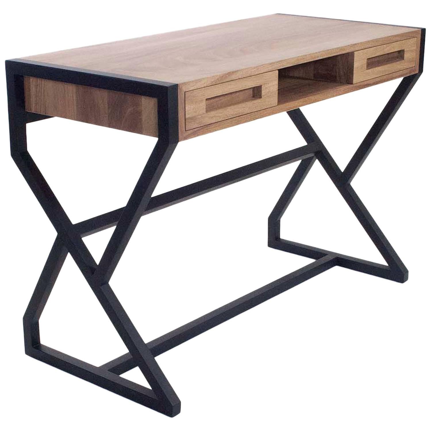 Contemporary Levita Desk in Solid Matilisguate Wood by Labrica For Sale