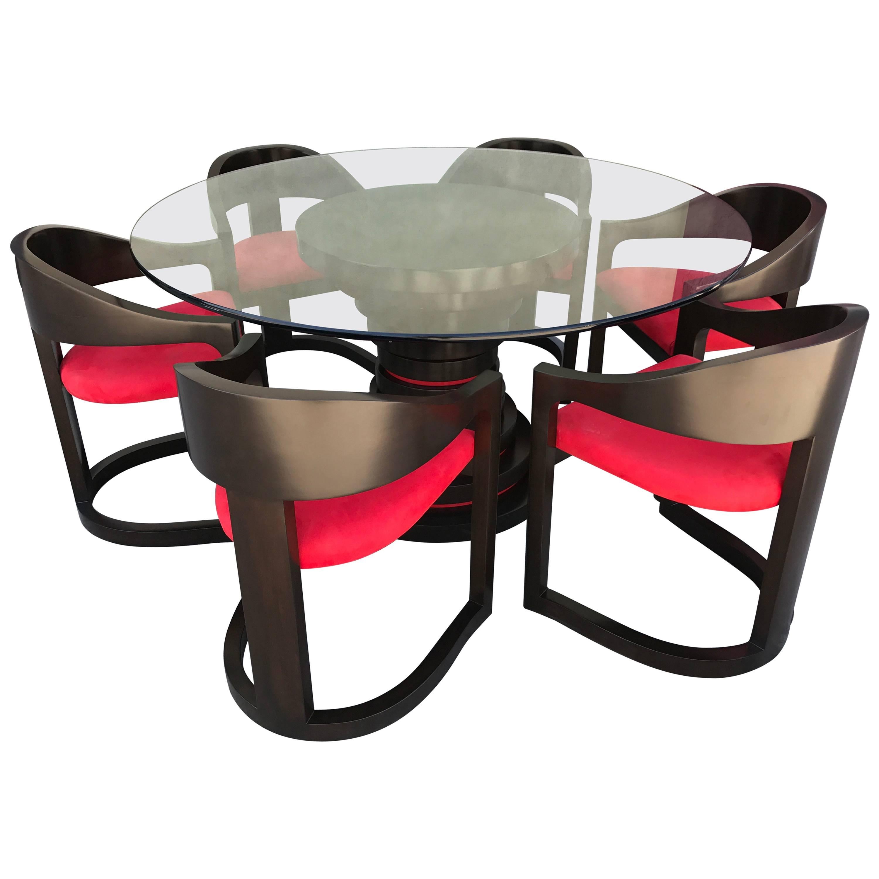 Stunning Dining Set in the style of Karl Springer