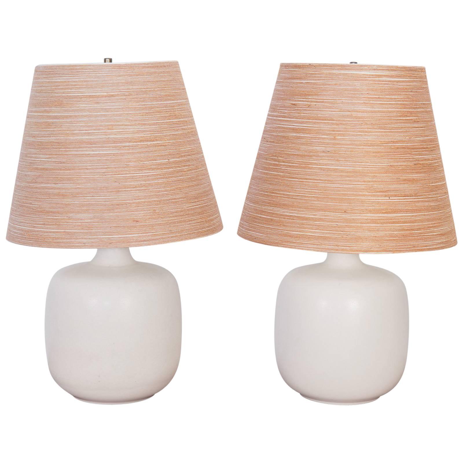 Pair of Lotte Table Lamps with Jute Shades