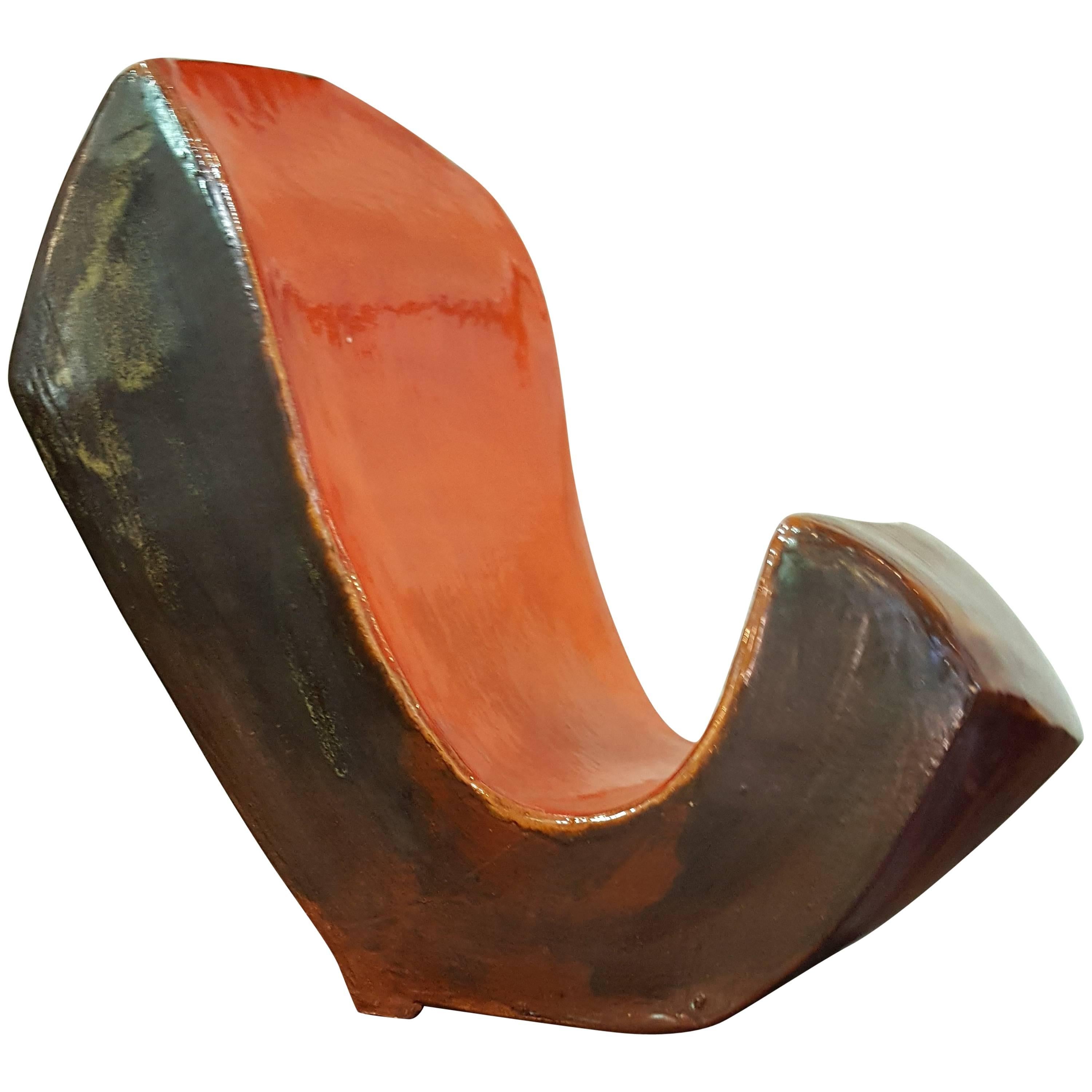 Earthenware Abstract Sculpture, 1970s