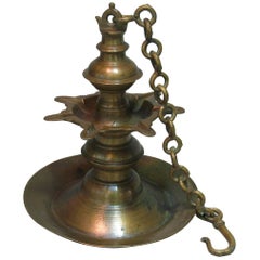 "Thookkuvilakku" Bronze Hanging Oil Lamp Kerala, South India, circa 1800