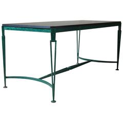 French 1940s Art Deco Iron and Granite Table 12