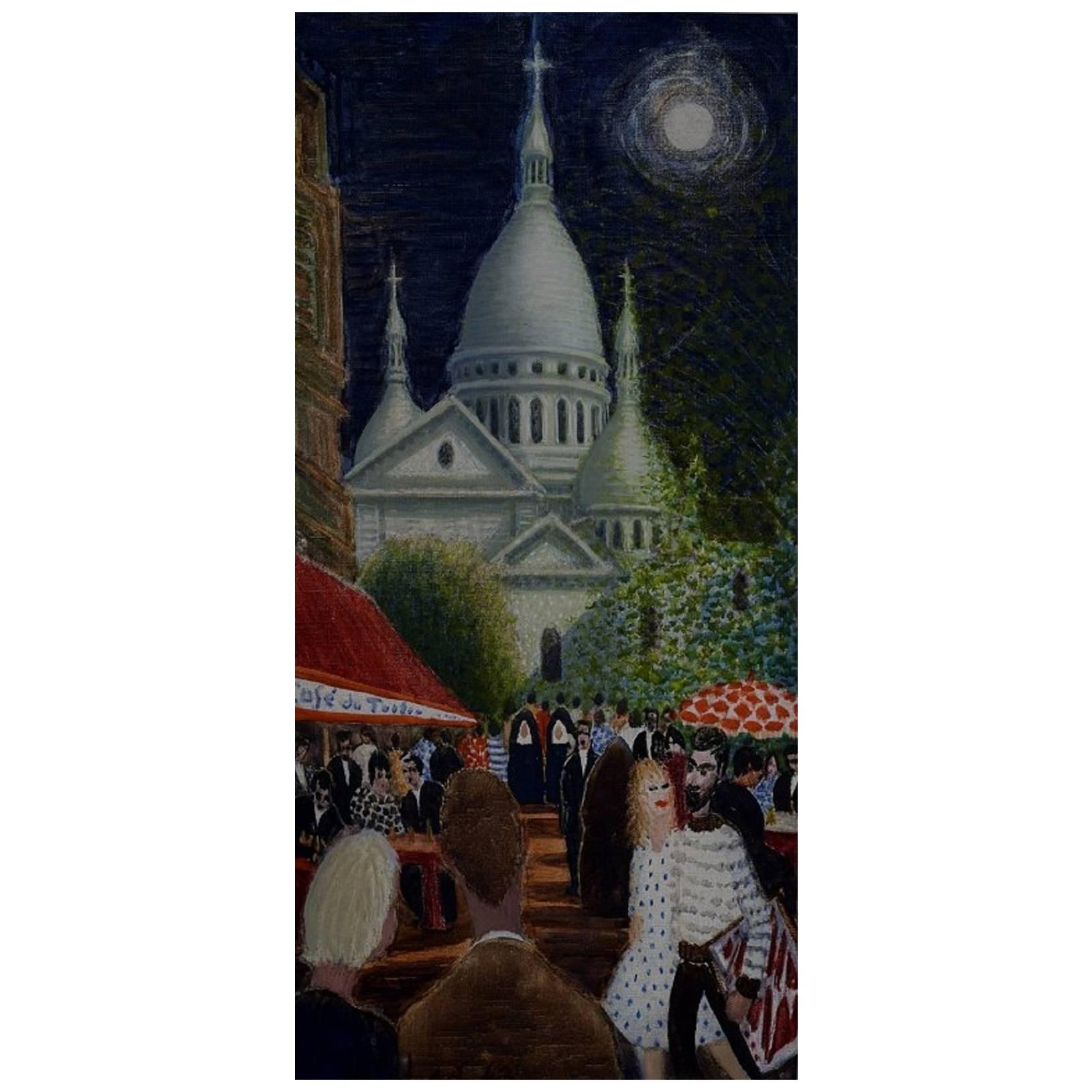 Anni Løgstrup Danish Artist, View of Montmartre, Paris