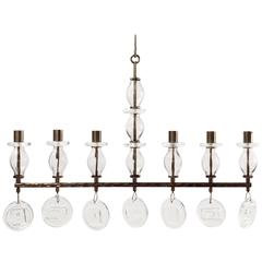 Erik Hoglund Six-Arm Chandelier for Boda, Late 20th Century 9