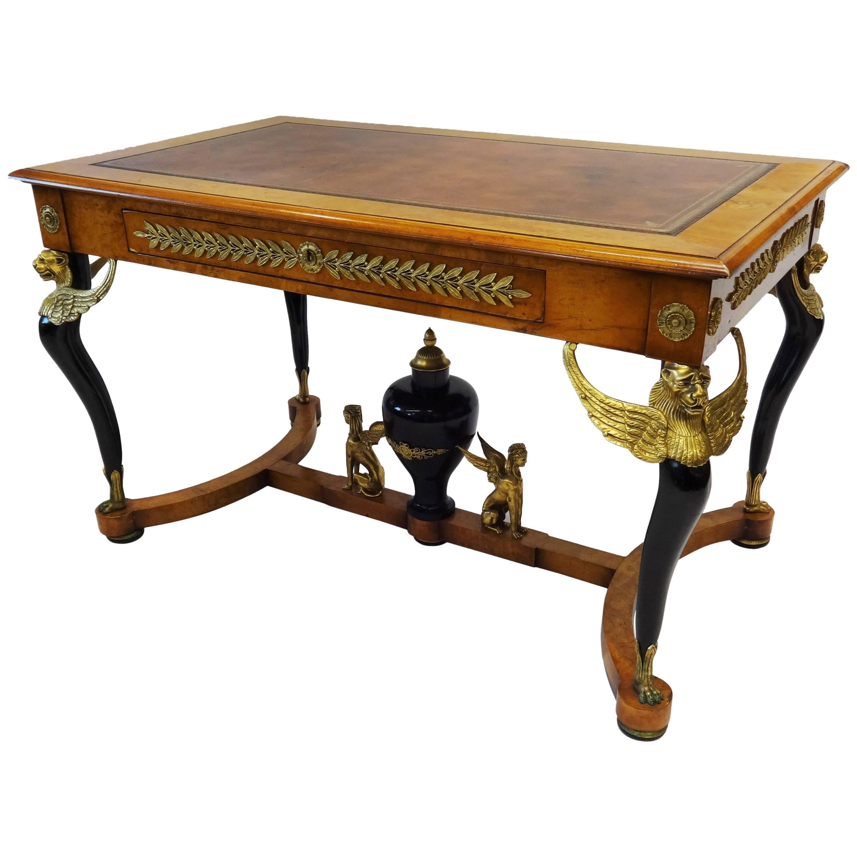 19th Century French Empire Writing/Center Table For Sale
