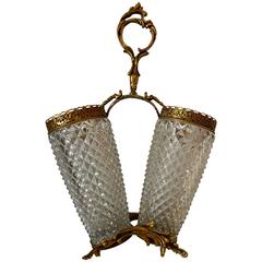 Cut-Glass Double Vase